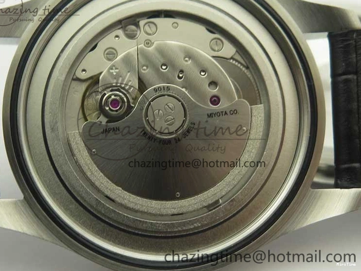 MIROTIME 0718 Supportive Mark XVII IW326501 MKS 1:1 Best Edition Black Dial On Black Leather Strap MIYOTA 9015 V 7208